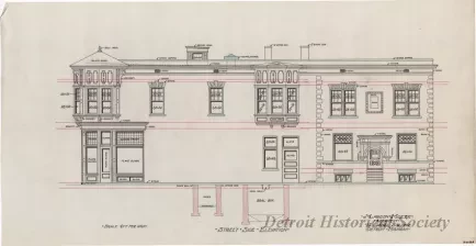 Drawing, Architectural - Front Elevation,
Street Side Elevation