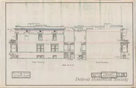 Drawing, Architectural - West Elevation,
East Elevation