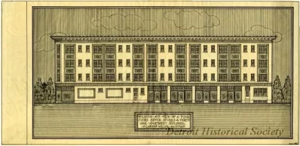 Drawing, Architectural - Wesson Ave. View of a Four Story, Seven Stores & Thirty-One Apartment Building