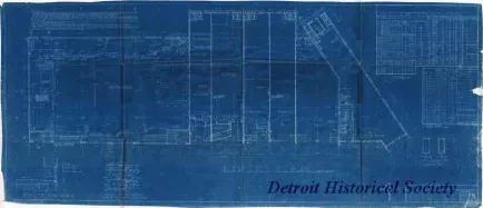 Blueprint - First Floor Plan,
Lakeshore Village Shopping Center for Milton Ratner
