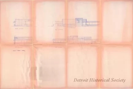 Blueprint - North, South, West, East Elevations