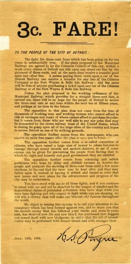 Handbill - 3c. Fare!