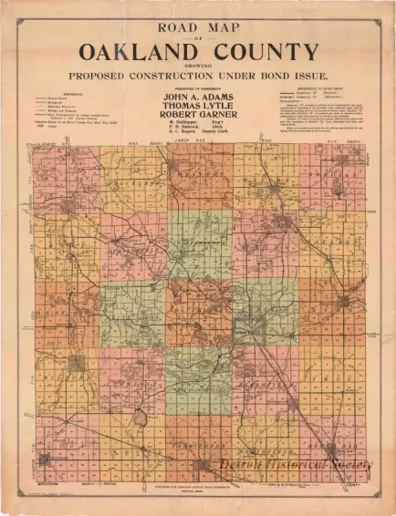 Map - Road Map of Oakland County
Showing Proposed Construction Under Bond Issue