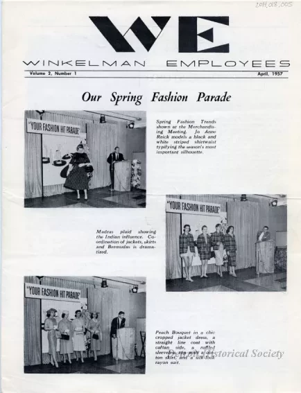 Newsletter - WE Winkelman Employees, Vol. 2, No. 1
April, 1957