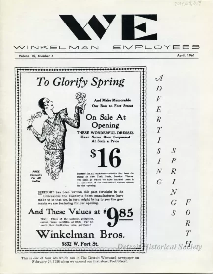 Newsletter - WE Winkelman Employees, vol. 10, no. 4
April, 1961