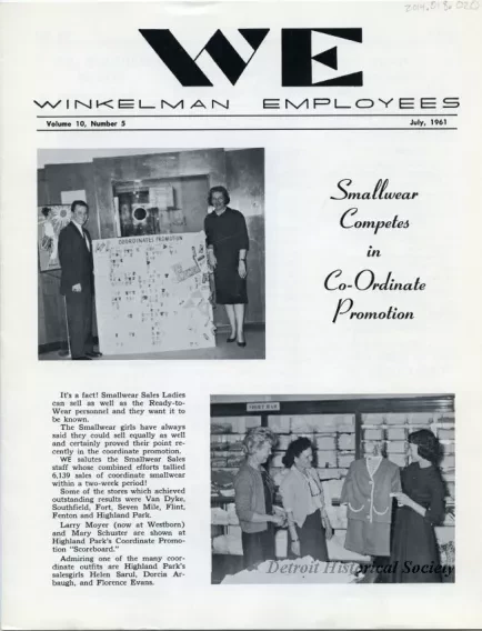 Newsletter - WE Winkelman Employees, vol. 10, no. 5
July, 1961
