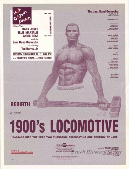 Poster - Rebirth Presents 1900's Locomotive,
Passage into the Year Two Thousand, Celebrating One Century of Jazz