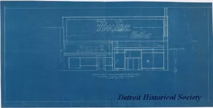 Blueprint - Proposed Remodel Elevation,
Fintex, Royal Oak Store