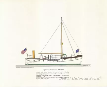 Print - Scripps Trans-Atlantic Cruiser - "Detroit"