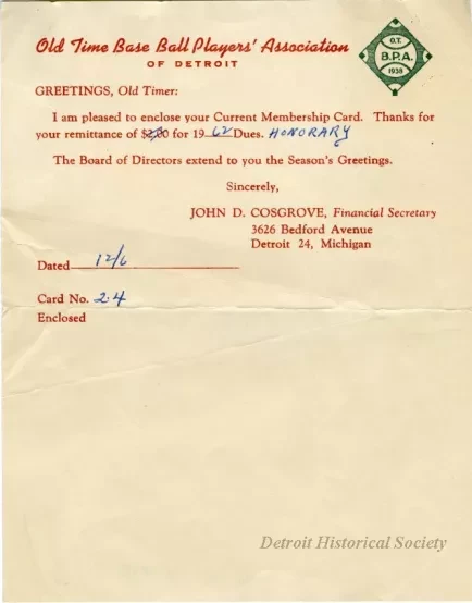 Card, Membership