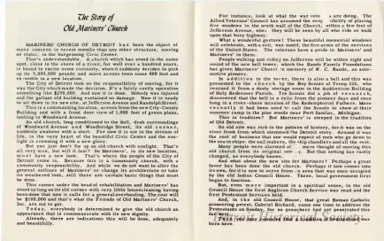Pamphlet - The Story of Old Mariners' Church