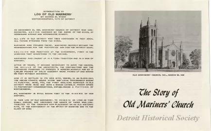 Pamphlet - The Story of Old Mariners' Church