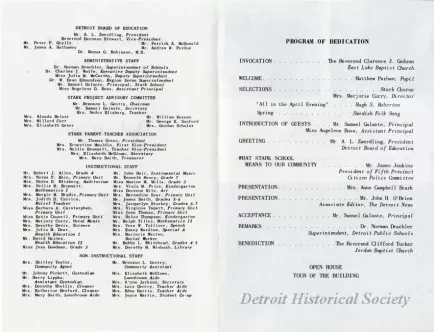 Program - George W. Stark Elementary School