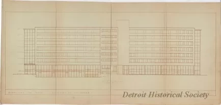 Drawing, Architectural - Dormitory No. Three - University of Detroit