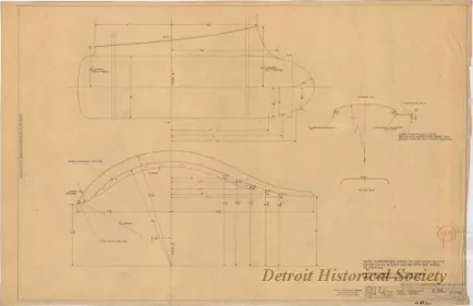 Drawing, Technical - Rear Mudguard, Pass. Model