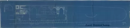 Blueprint - Ceiling and Deck Plan - Aft End of Main Saloon