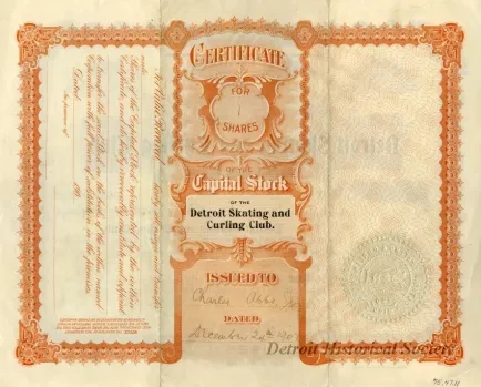 Certificate, Stock