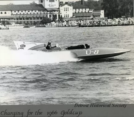 Print, Photographic - Charging for the 1966 Goldcup