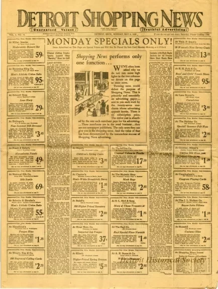 Newspaper - Detroit Shopping News, Vol. 4, No. 14