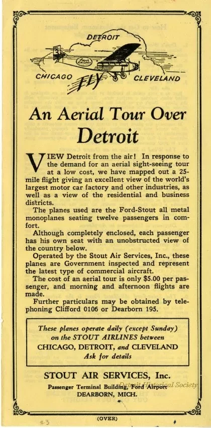 Leaflet - An Aerial Tour Over Detroit