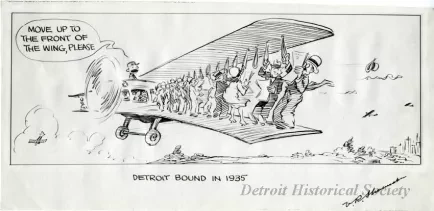 Cartoon - Detroit Bound in 1935