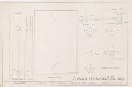 Drawing, Technical - Iron Clamp for Breast Height Wall,
Historic Fort Wayne Restoration Project