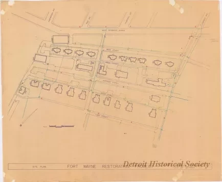 Blueprint - Site Plan - Fort Wayne Restoration Project