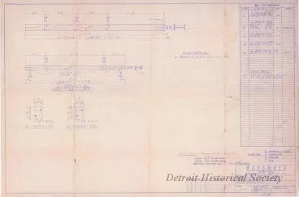Blueprint - Floor Reinforcement, Fort Wayne, Detroit, Mich.