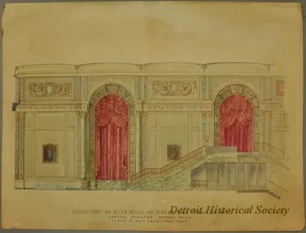 Elevation - Elevation of Rear Wall of Foyer No. 1 Madison Ave.