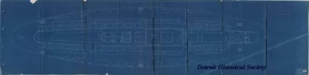 Blueprint - Steamer No. 168, Upper Deck Cabin Plan