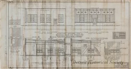 Drawing, Architectural - Factory Building for Richard Bros. Die Works of Detroit, Michigan