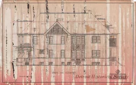 Drawing, Architectural - North Side Elevation