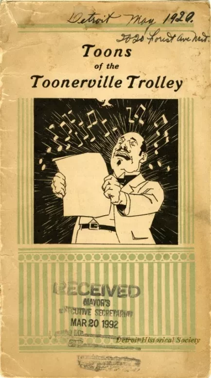 Songbook - Toons of the Toonersville Trolley adapted to Community Singing