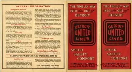 Map - The Trolley Way Into and Out of Detroit