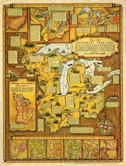 Map - Historical Map of the Old Northwest Territory