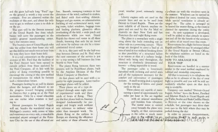 Brochure - Detroit Grand Rapids Airline
