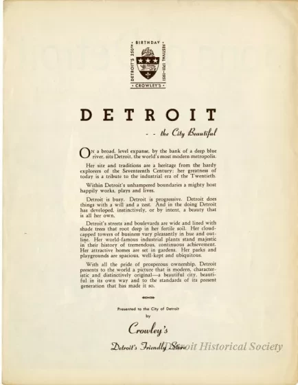 Music, Sheet - Song of Detroit