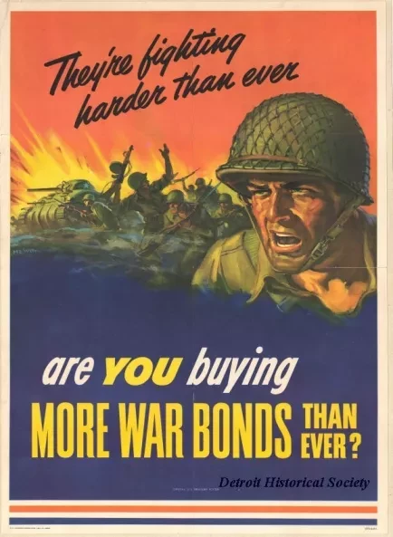 Poster - They're fighting harder than ever -
Are you buying More War Bonds than ever?