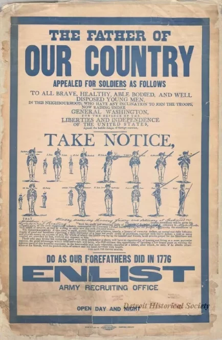 Poster - The Father of Our Country Appealed For Soldiers As Follows