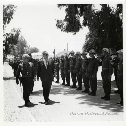 Print, Photographic - Dr. Ralph Bunche Visits U.N. Emergency Force