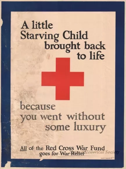 Poster - A Little Starving Child brought back to life 
because you went without some luxury
