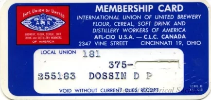 Card, Union - Membership Card