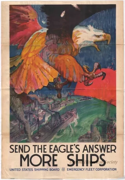 Poster - Send the Eagle's Answer - More Ships