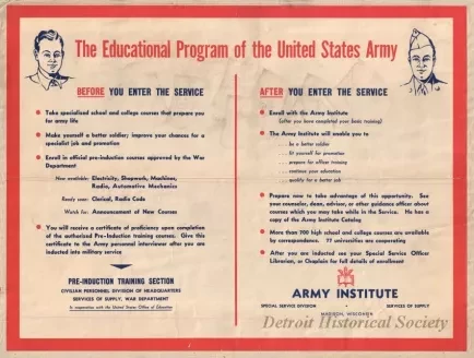 Poster - The Educational Program of the United States Army