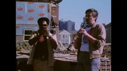 Film, Motion Picture - Rich Cutaways
Trumpet & Clarinet - Corktown
"Neighborhoods"
Rolls 1,2 &3 w/o #'s
3 - 16 mm (7384) Workprints Only
Cust. Camera Logs