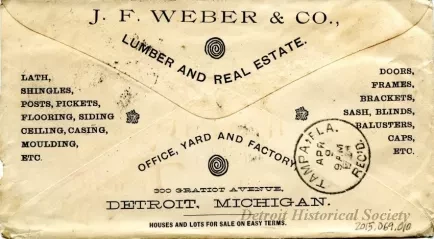 Envelope - J. F. Weber & Co.