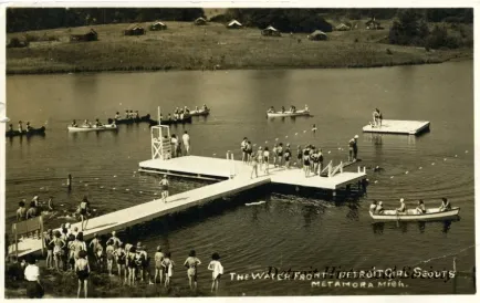 Postcard - The Water Front - Detroit Girl Scouts
Metamora, Mich.