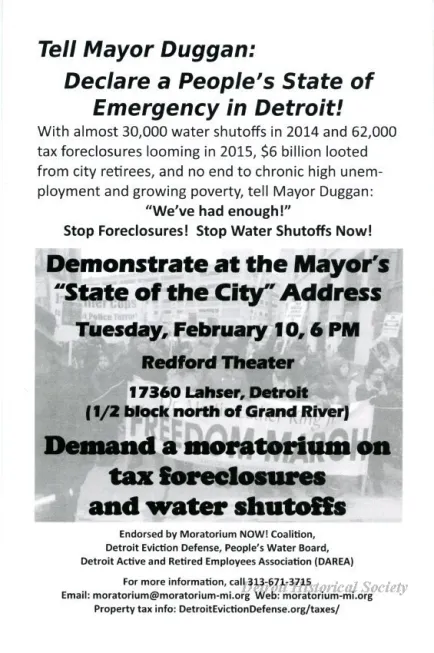 Handbill - Stop Mass Water Shutoffs