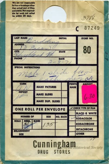Envelope, Shipping - Cunningham Drug Stores