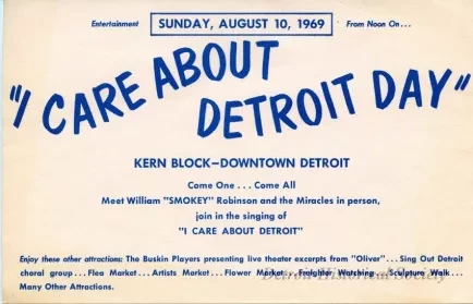 Handbill - I Care About Detroit Day